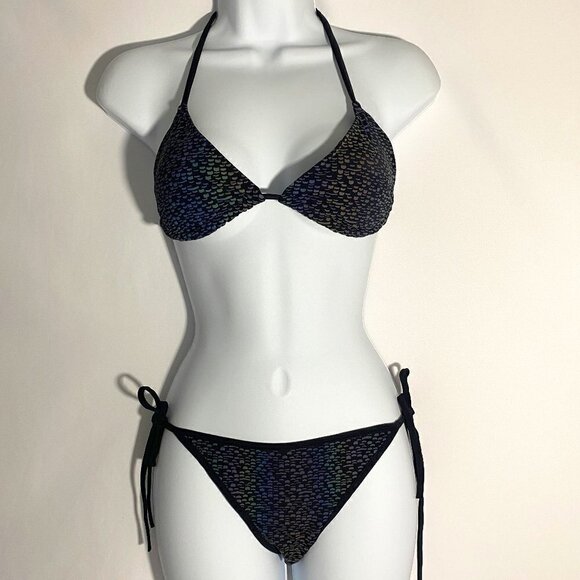 Iridescent Top & Bottom Bikini Bathing Suit Set - Picture 1 of 13